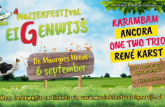 Zaterdag 6 september open dag en muziekfestival EiGenwijs