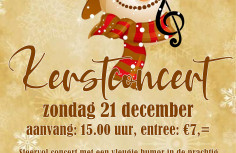 Sfeervol kerstconcert op zondag 21 december